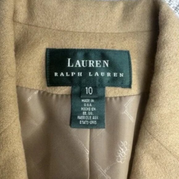 Ralph Lauren Tan 100% Camel Hair Blazer Size 10 Pockets Preppy Old Money USA - Picture 6 of 8